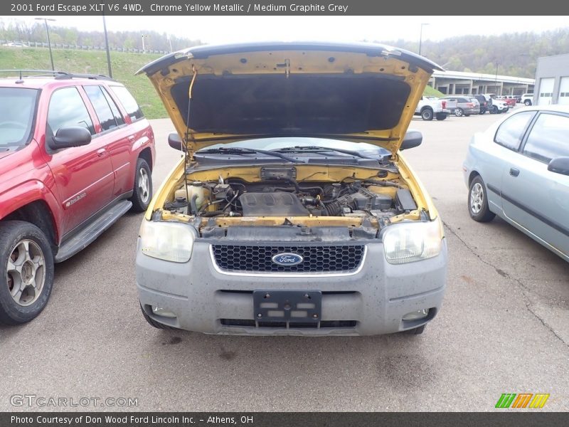 Chrome Yellow Metallic / Medium Graphite Grey 2001 Ford Escape XLT V6 4WD