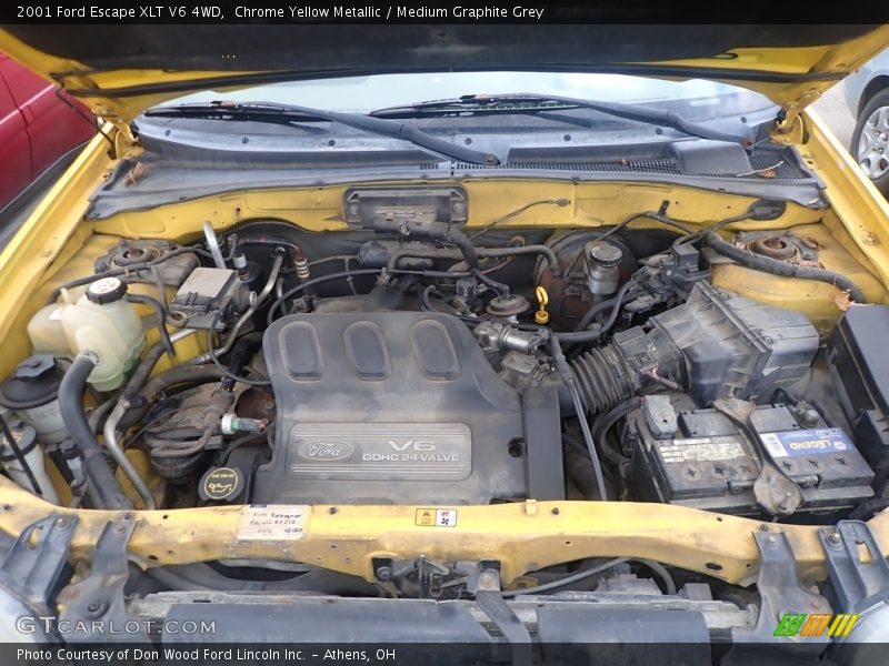 Chrome Yellow Metallic / Medium Graphite Grey 2001 Ford Escape XLT V6 4WD