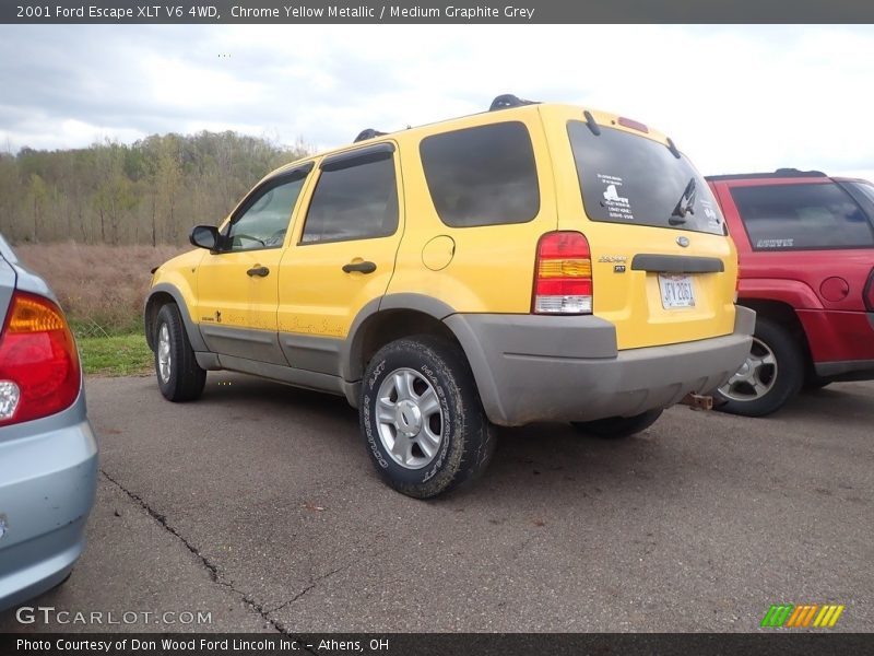 Chrome Yellow Metallic / Medium Graphite Grey 2001 Ford Escape XLT V6 4WD