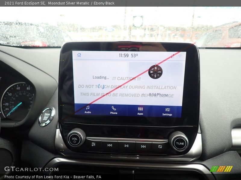 Moondust Silver Metallic / Ebony Black 2021 Ford EcoSport SE