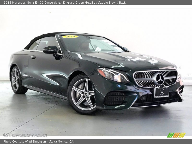 Emerald Green Metallic / Saddle Brown/Black 2018 Mercedes-Benz E 400 Convertible
