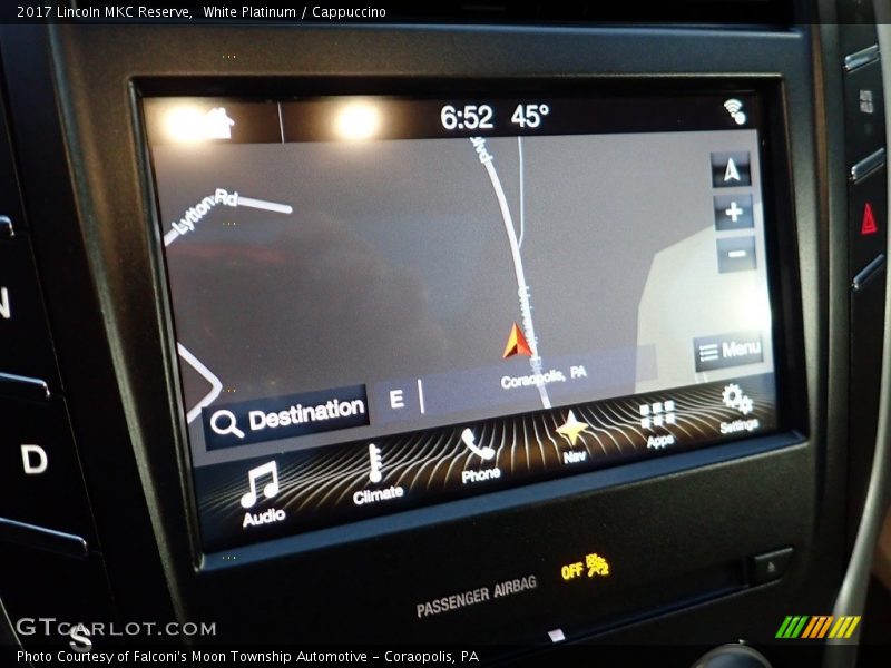 White Platinum / Cappuccino 2017 Lincoln MKC Reserve