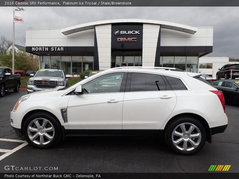 Platinum Ice Tricoat / Shale/Brownstone 2016 Cadillac SRX Performance