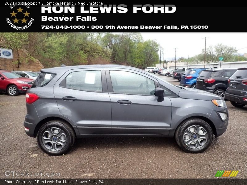 Smoke Metallic / Medium Stone 2021 Ford EcoSport S