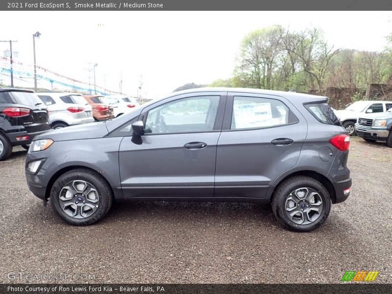 Smoke Metallic / Medium Stone 2021 Ford EcoSport S