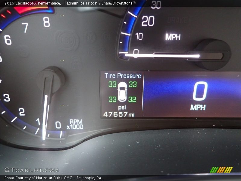 Platinum Ice Tricoat / Shale/Brownstone 2016 Cadillac SRX Performance
