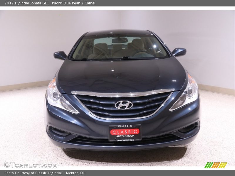 Pacific Blue Pearl / Camel 2012 Hyundai Sonata GLS