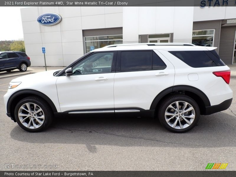 Star White Metallic Tri-Coat / Ebony 2021 Ford Explorer Platinum 4WD