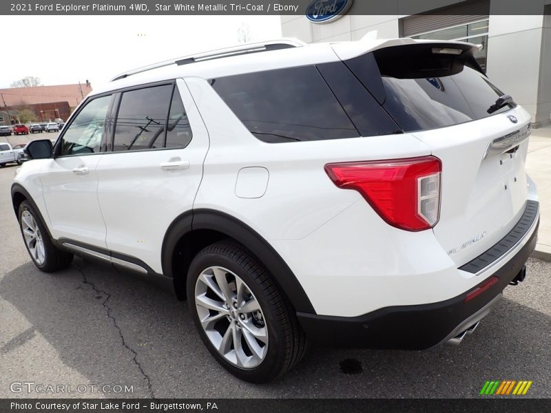 Star White Metallic Tri-Coat / Ebony 2021 Ford Explorer Platinum 4WD