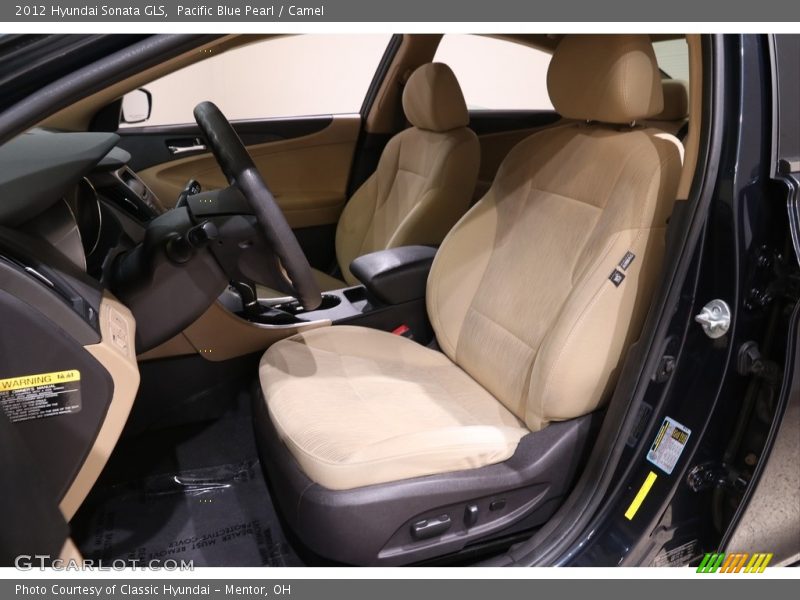Pacific Blue Pearl / Camel 2012 Hyundai Sonata GLS
