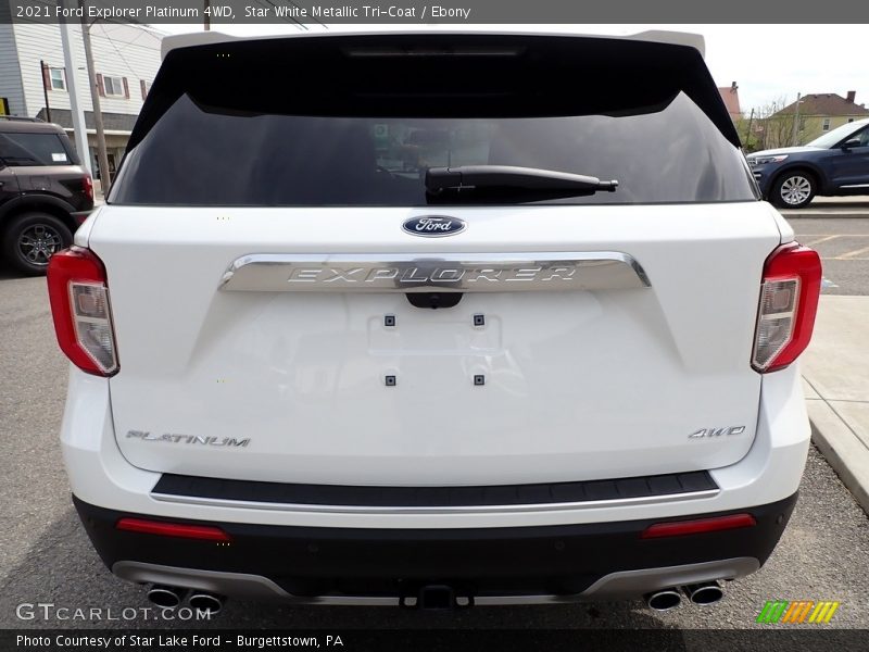 Star White Metallic Tri-Coat / Ebony 2021 Ford Explorer Platinum 4WD