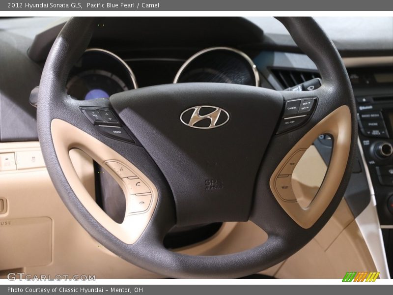 Pacific Blue Pearl / Camel 2012 Hyundai Sonata GLS
