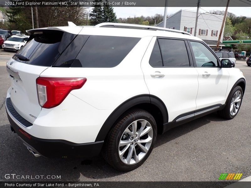 Star White Metallic Tri-Coat / Ebony 2021 Ford Explorer Platinum 4WD