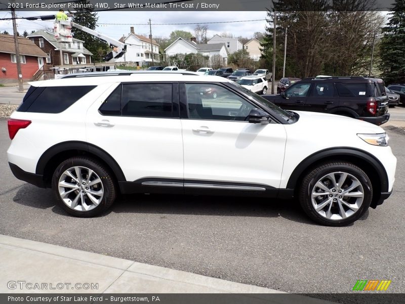 Star White Metallic Tri-Coat / Ebony 2021 Ford Explorer Platinum 4WD