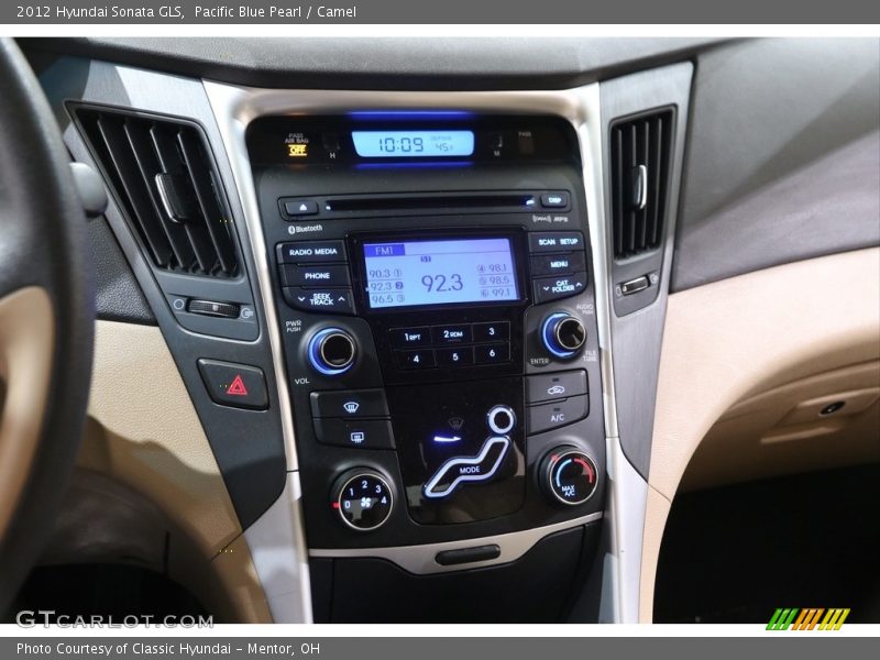 Pacific Blue Pearl / Camel 2012 Hyundai Sonata GLS
