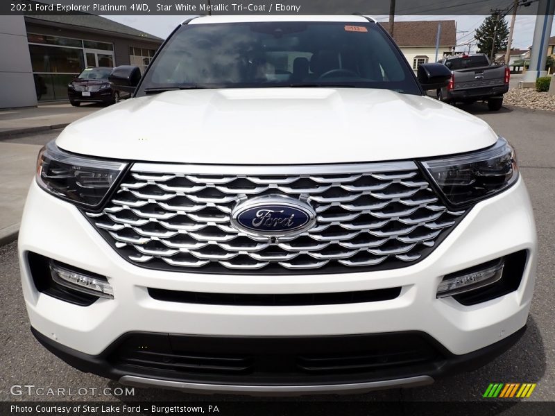Star White Metallic Tri-Coat / Ebony 2021 Ford Explorer Platinum 4WD