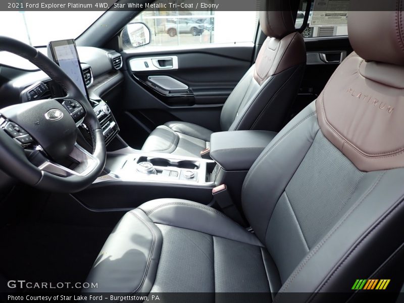 Star White Metallic Tri-Coat / Ebony 2021 Ford Explorer Platinum 4WD