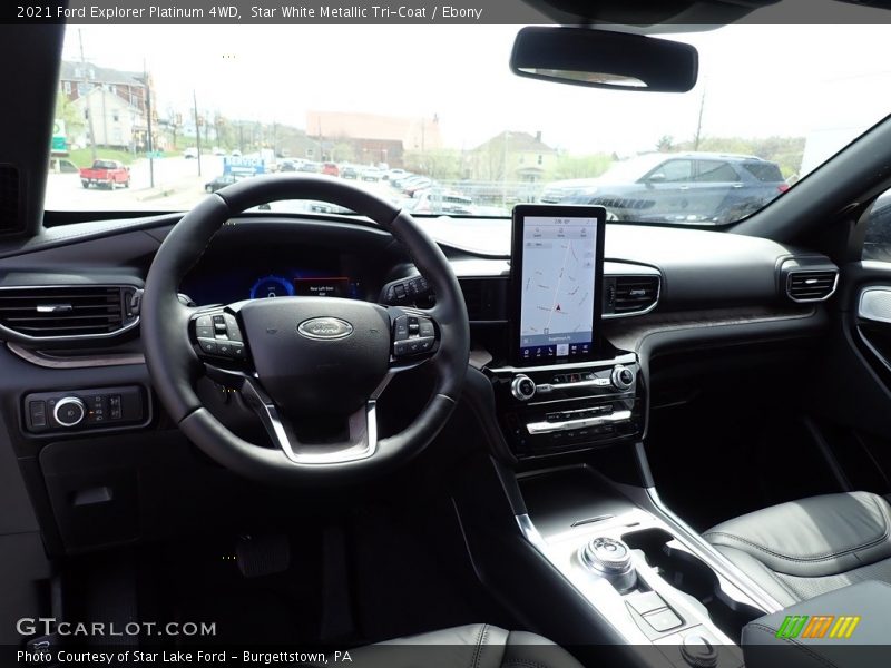Star White Metallic Tri-Coat / Ebony 2021 Ford Explorer Platinum 4WD