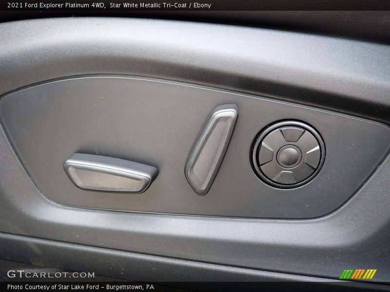 Star White Metallic Tri-Coat / Ebony 2021 Ford Explorer Platinum 4WD
