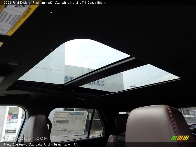 Star White Metallic Tri-Coat / Ebony 2021 Ford Explorer Platinum 4WD