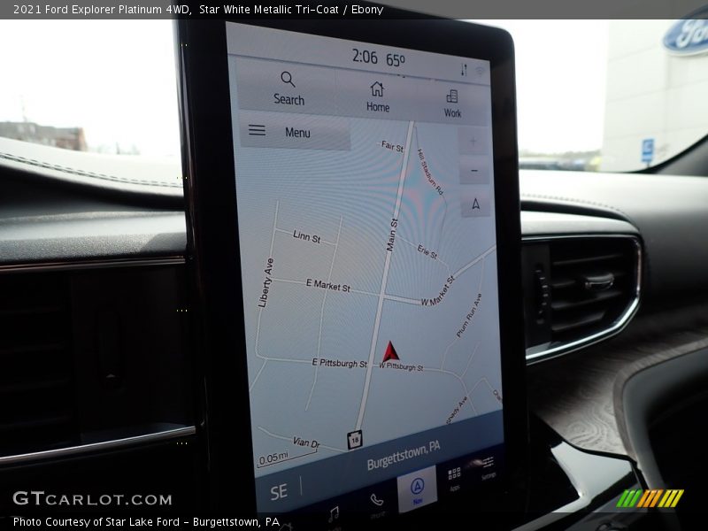 Star White Metallic Tri-Coat / Ebony 2021 Ford Explorer Platinum 4WD
