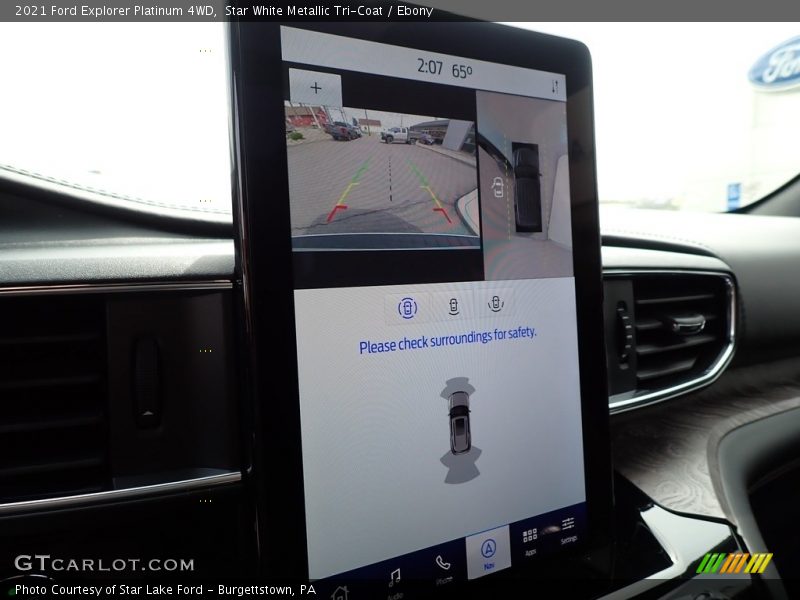 Star White Metallic Tri-Coat / Ebony 2021 Ford Explorer Platinum 4WD