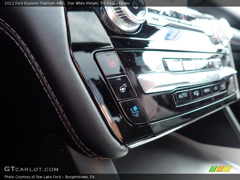 Star White Metallic Tri-Coat / Ebony 2021 Ford Explorer Platinum 4WD