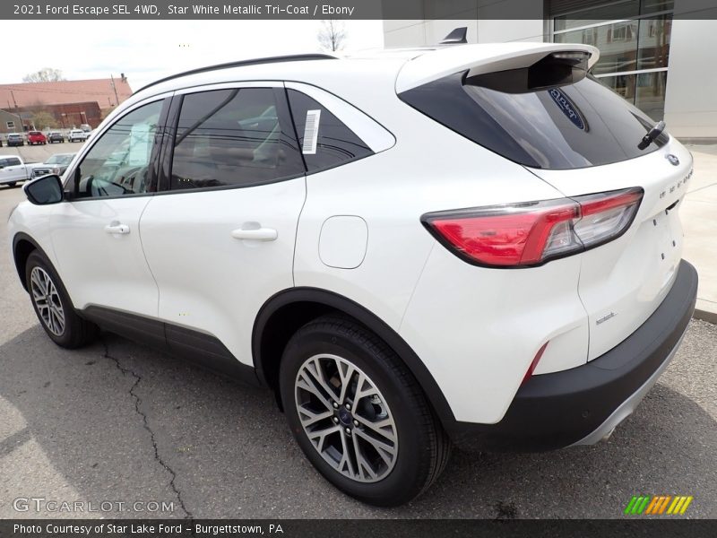 Star White Metallic Tri-Coat / Ebony 2021 Ford Escape SEL 4WD