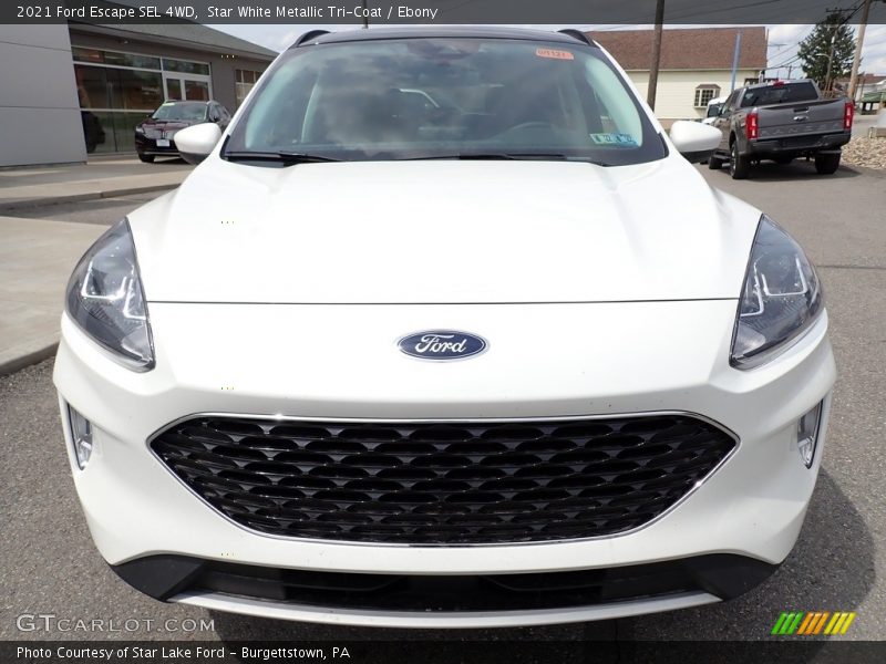 Star White Metallic Tri-Coat / Ebony 2021 Ford Escape SEL 4WD