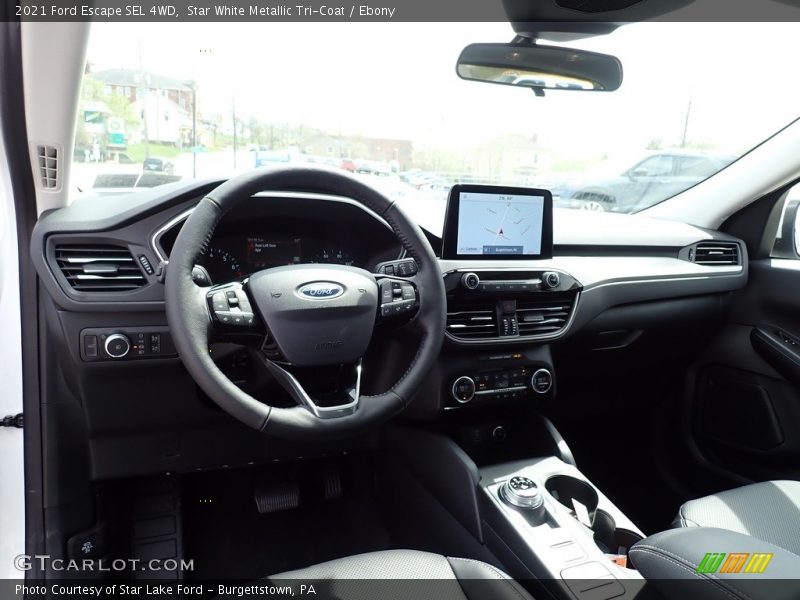 Star White Metallic Tri-Coat / Ebony 2021 Ford Escape SEL 4WD