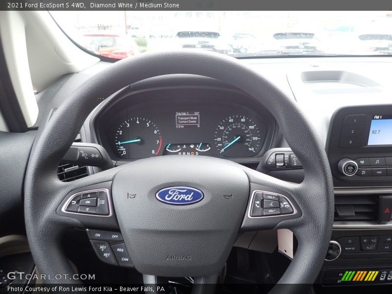 Diamond White / Medium Stone 2021 Ford EcoSport S 4WD