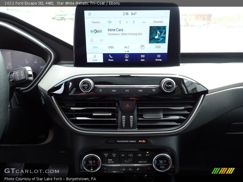 Star White Metallic Tri-Coat / Ebony 2021 Ford Escape SEL 4WD