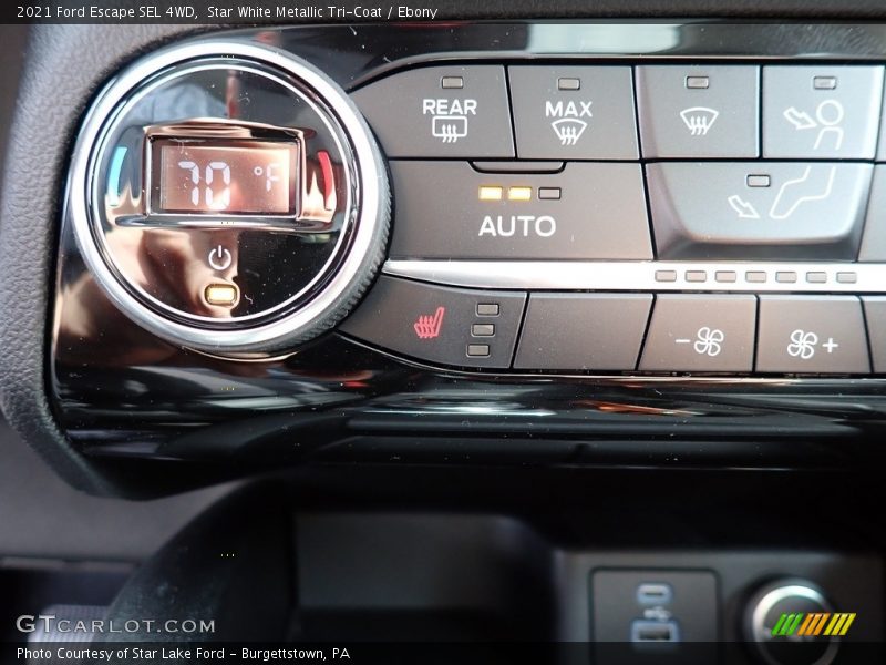 Star White Metallic Tri-Coat / Ebony 2021 Ford Escape SEL 4WD