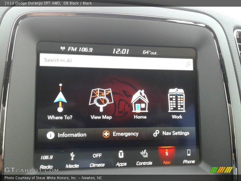 DB Black / Black 2019 Dodge Durango SRT AWD