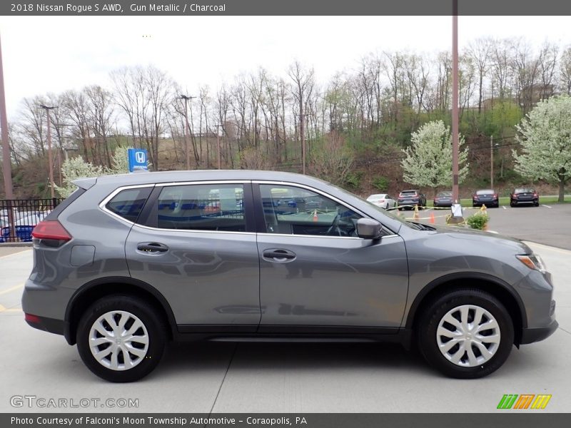 Gun Metallic / Charcoal 2018 Nissan Rogue S AWD