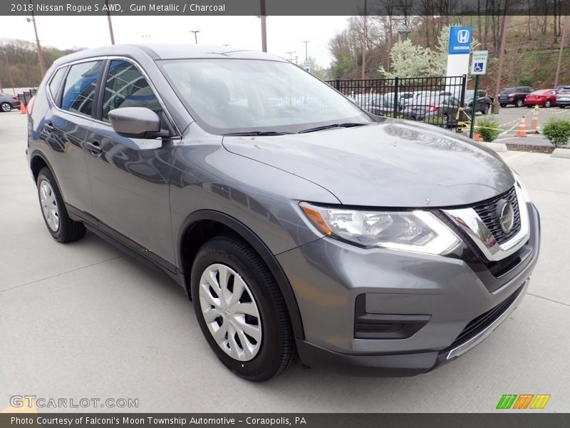 Gun Metallic / Charcoal 2018 Nissan Rogue S AWD