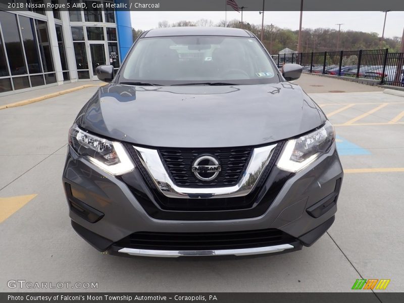 Gun Metallic / Charcoal 2018 Nissan Rogue S AWD