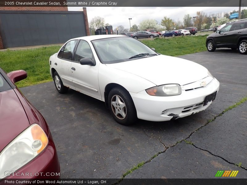 Summit White / Graphite Gray 2005 Chevrolet Cavalier Sedan