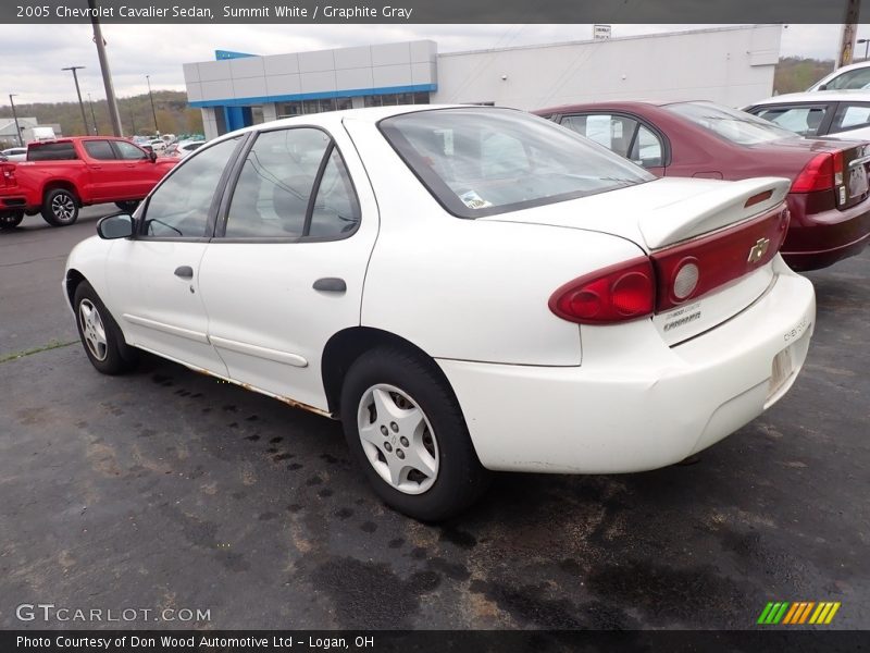Summit White / Graphite Gray 2005 Chevrolet Cavalier Sedan