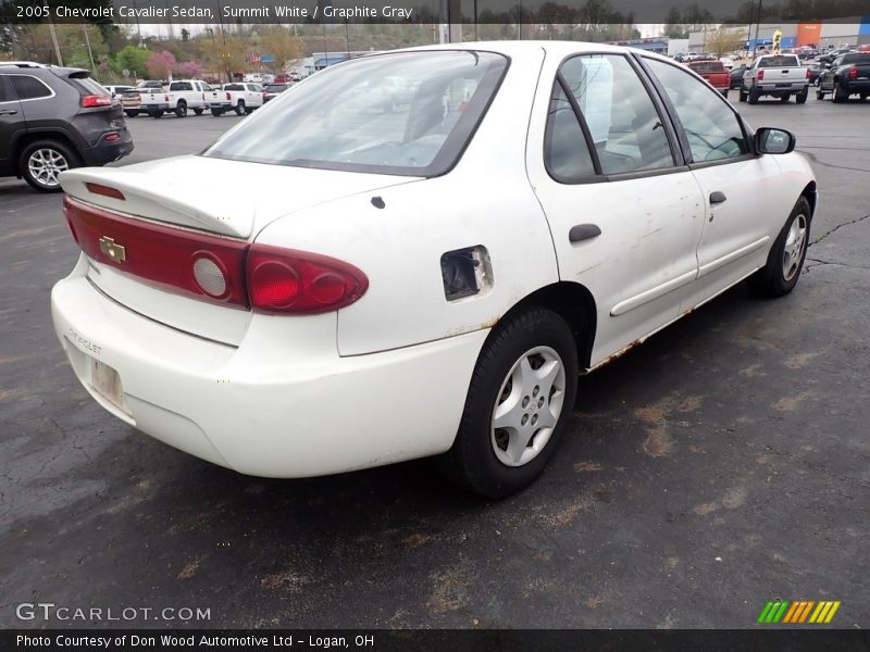 Summit White / Graphite Gray 2005 Chevrolet Cavalier Sedan