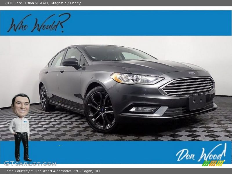 Magnetic / Ebony 2018 Ford Fusion SE AWD