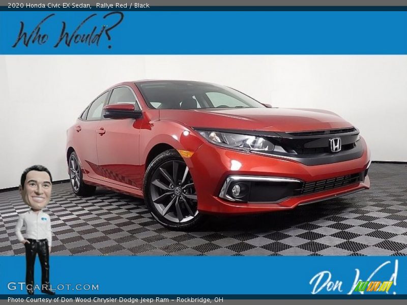 Rallye Red / Black 2020 Honda Civic EX Sedan