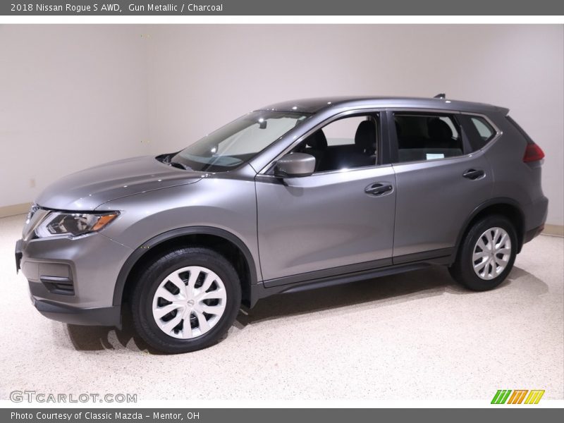 Gun Metallic / Charcoal 2018 Nissan Rogue S AWD