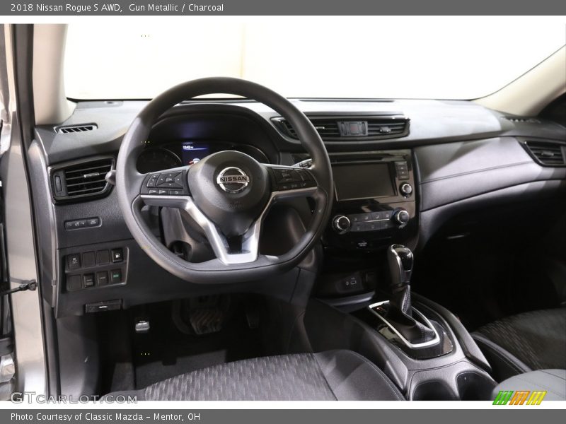Gun Metallic / Charcoal 2018 Nissan Rogue S AWD