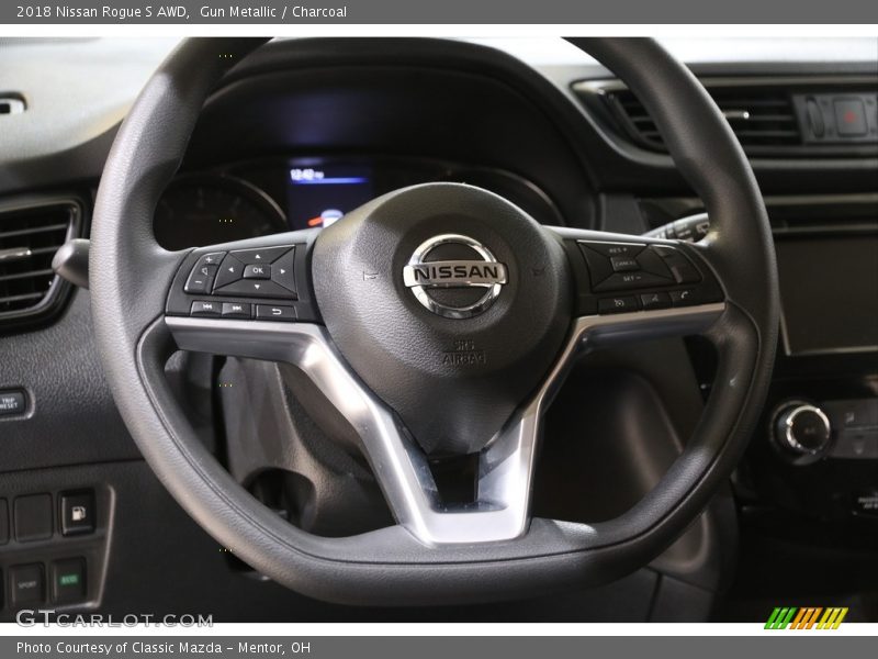 Gun Metallic / Charcoal 2018 Nissan Rogue S AWD