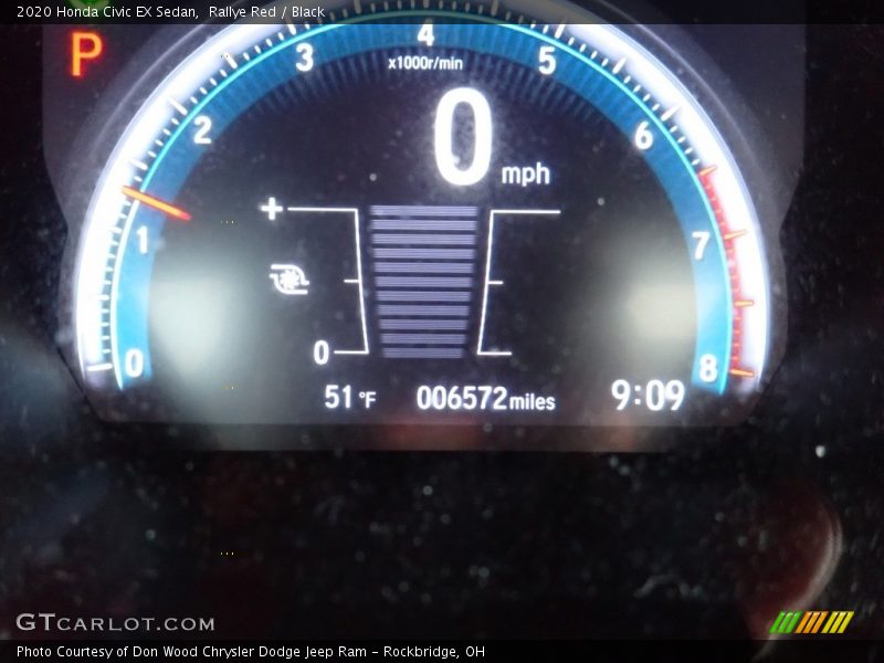 Rallye Red / Black 2020 Honda Civic EX Sedan