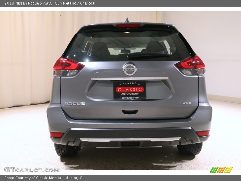 Gun Metallic / Charcoal 2018 Nissan Rogue S AWD