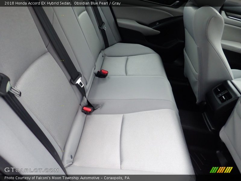 Obsidian Blue Pearl / Gray 2018 Honda Accord EX Hybrid Sedan
