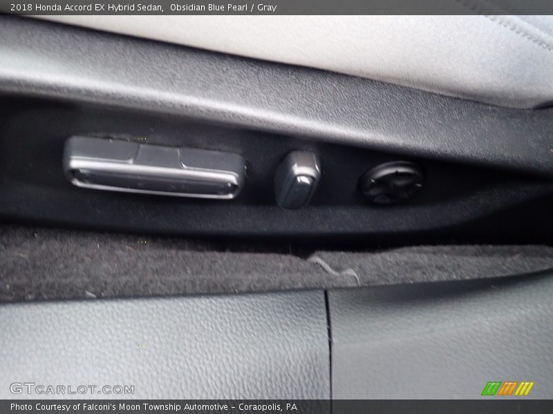 Obsidian Blue Pearl / Gray 2018 Honda Accord EX Hybrid Sedan