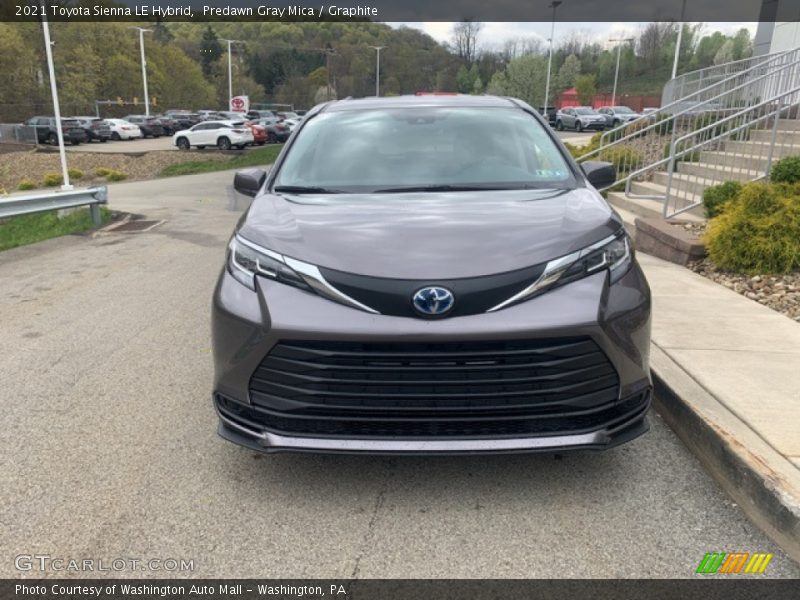 Predawn Gray Mica / Graphite 2021 Toyota Sienna LE Hybrid